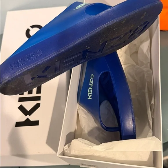 Kenzo Vibrant Blue Slide Sandals - Picture 4 of 4